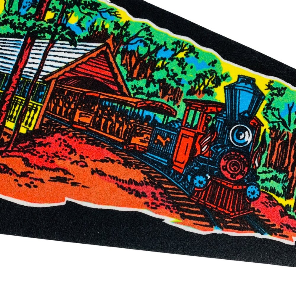 Vintage Magic Forest Amusement Park Lake George NY Black Pennant | 2 LEFT! - Picture 7 of 9